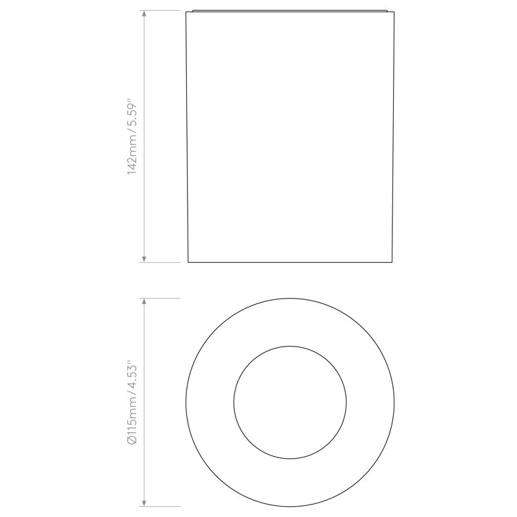 Textured Black Aluminum Round LED Recessed Light