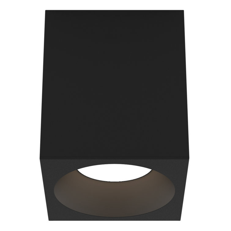 Textured Black Aluminum LED Indoor/Outdoor Flush Mount Light