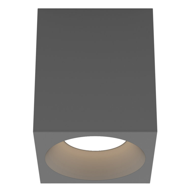 Textured Black Aluminum LED Indoor/Outdoor Flush Mount Light