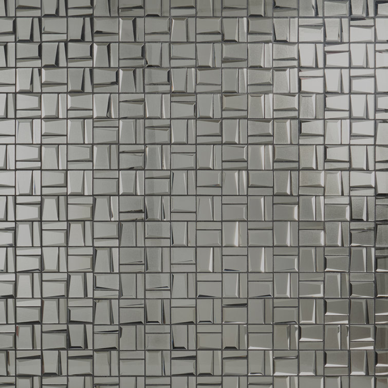 Revell 11" x 12" Glass Grid Mosaic Wall Tile (0.88 Sq. Ft. / Each)