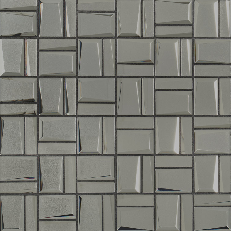 Revell 11" x 12" Glass Grid Mosaic Wall Tile (0.88 Sq. Ft. / Each)