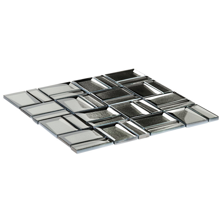 Revell 11" x 12" Glass Grid Mosaic Wall Tile (0.88 Sq. Ft. / Each)