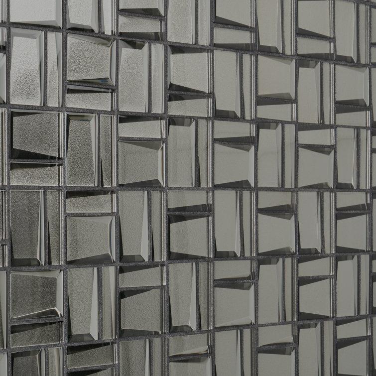 Revell 11" x 12" Glass Grid Mosaic Wall Tile (0.88 Sq. Ft. / Each)