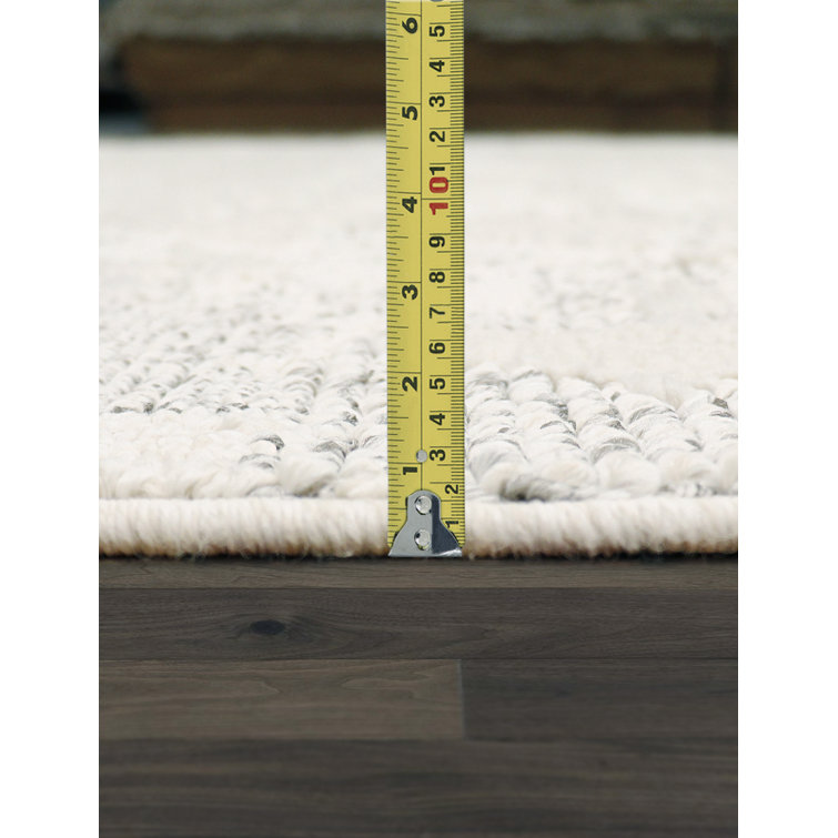 Sutton Ivory Geometric 12' x 15' Stain-Resistant Synthetic Rug
