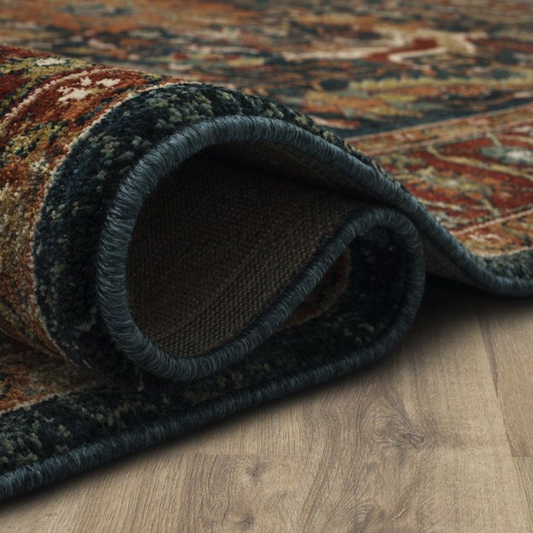Amara Sapphire Easy Care Synthetic Area Rug 63" x 94"