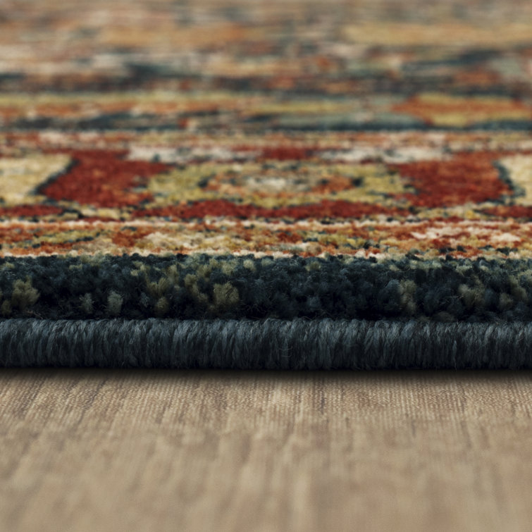 Amara Sapphire Easy Care Synthetic Area Rug 63" x 94"
