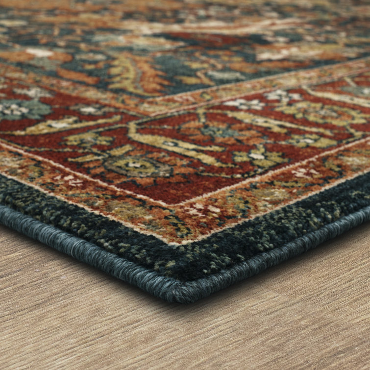 Amara Sapphire Easy Care Synthetic Area Rug 63" x 94"