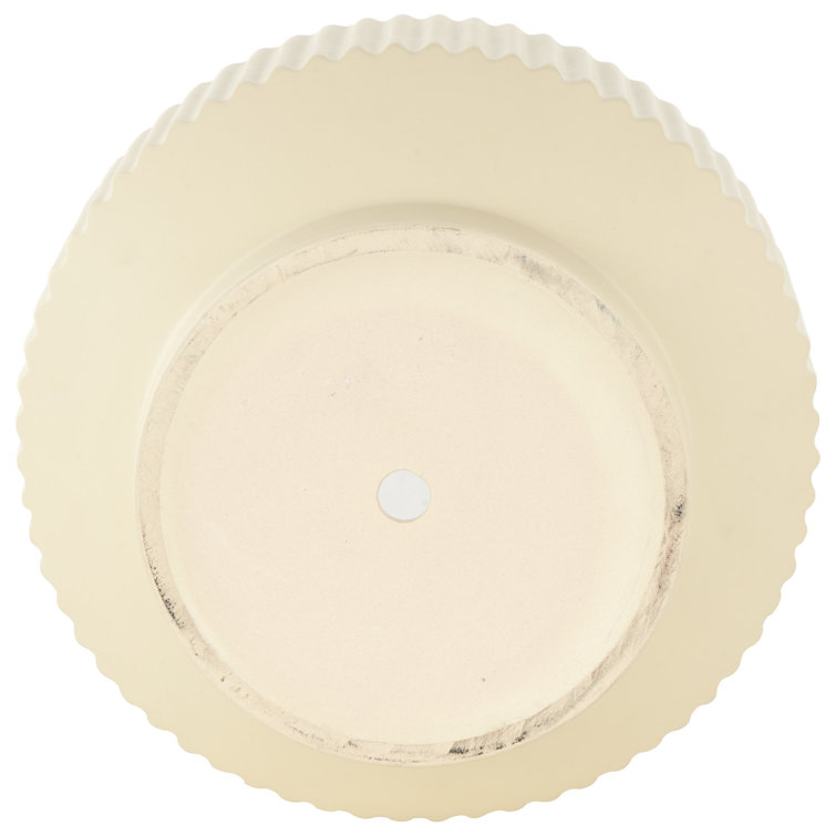 Cream Ceramic Round Planter Set of 3