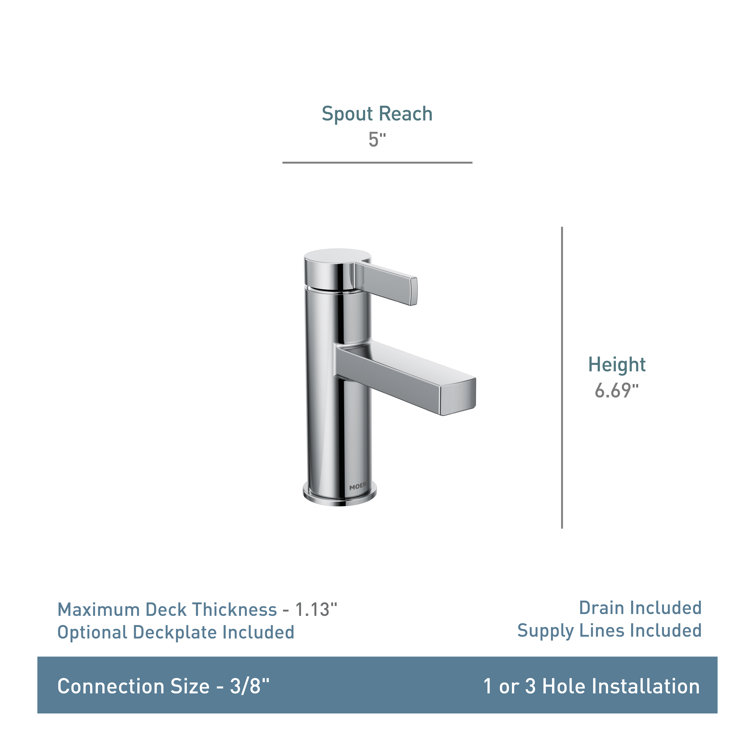 Beric Spot Resist Brushed Nickel Modern Bathroom Faucet