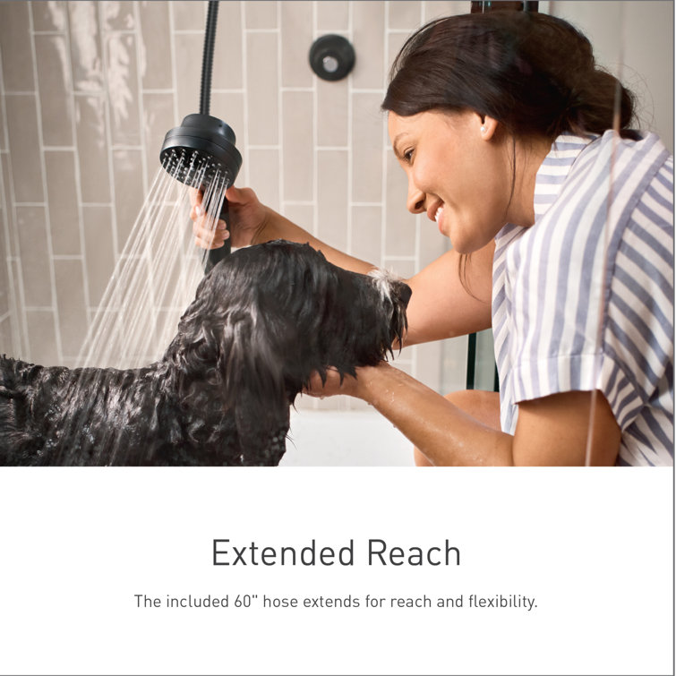 Chrome Dual Head Handheld Rain Shower with Magnetic Docking