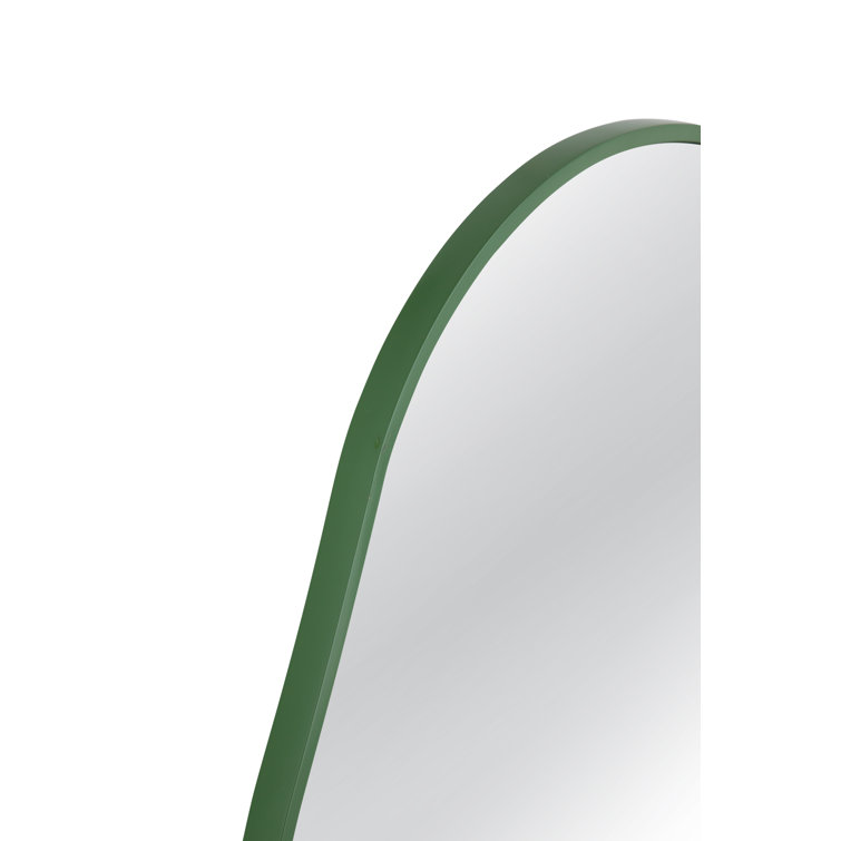 Solana Green Wood Asymmetrical Wall Mirror