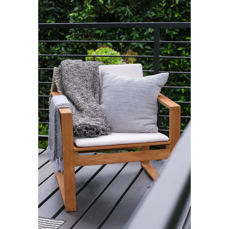 Shore Blue Hand-Loomed Throw Blanket with Tassels
