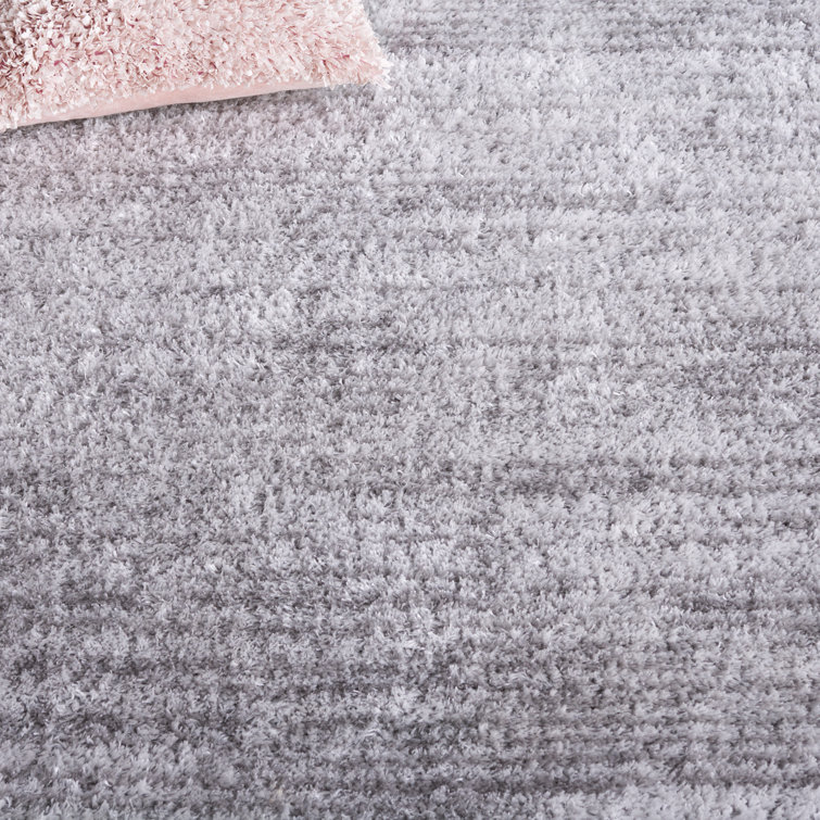 Tahoe Grey and Dark Grey Geometric Shag Rug