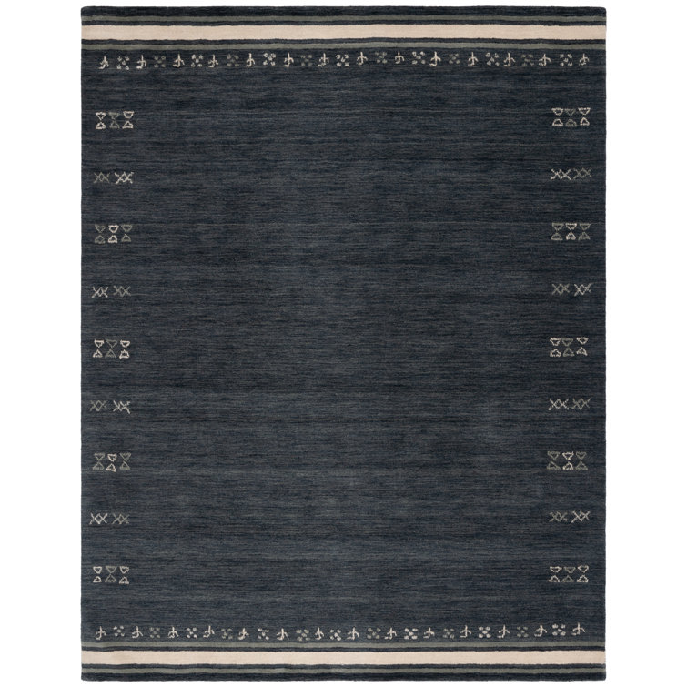 Gray Hand-Knotted Wool 8' x 10' Area Rug