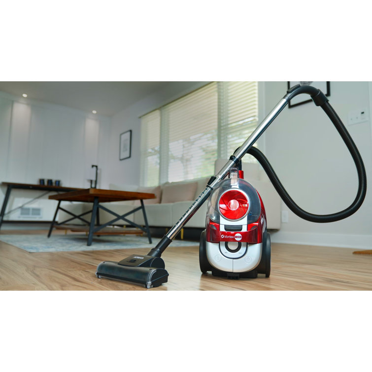 Vortex Red Bagless HEPA Canister Vacuum for Commercial Use