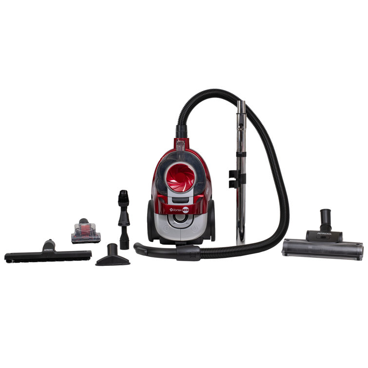 Vortex Red Bagless HEPA Canister Vacuum for Commercial Use