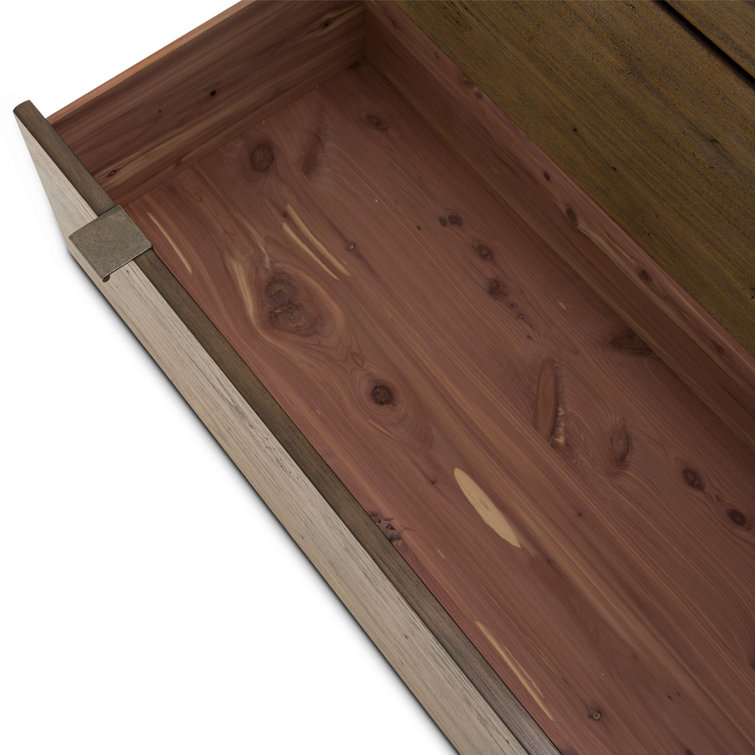 Boardwalk Brown 6-Drawer Acacia Wood Dresser with Carved Wave Design