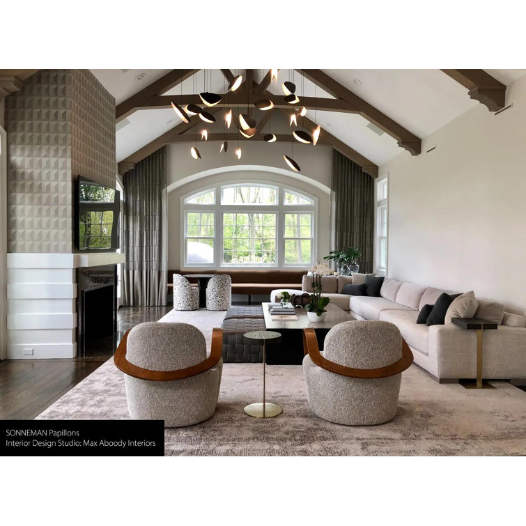 36" Black Aluminum LED Indoor/Outdoor Pendant Light
