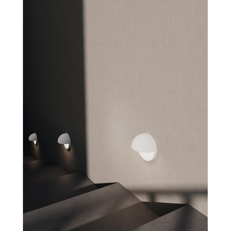 Textured White Aluminum Dimmable LED Wall Sconce