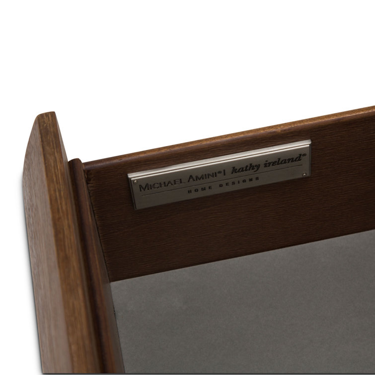 Transitional Brown 2-Drawer Nightstand with Burnt Umber Finish
