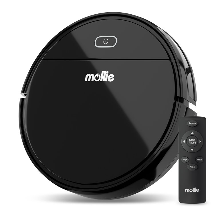 Black Cordless Bagless Robot Vacuum with HEPA Filter
