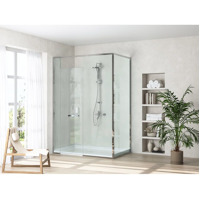 60'' White Acrylic Shower Base with Non-slip Design