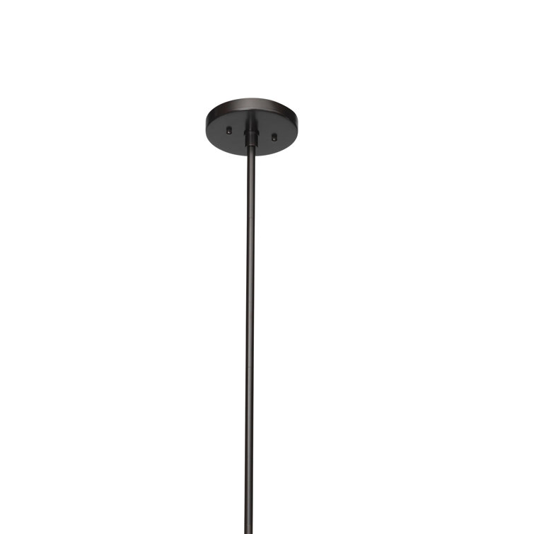 Metro Collection 6-Light Oil Rubbed Bronze Chandelier with Faux Alabaster Shades