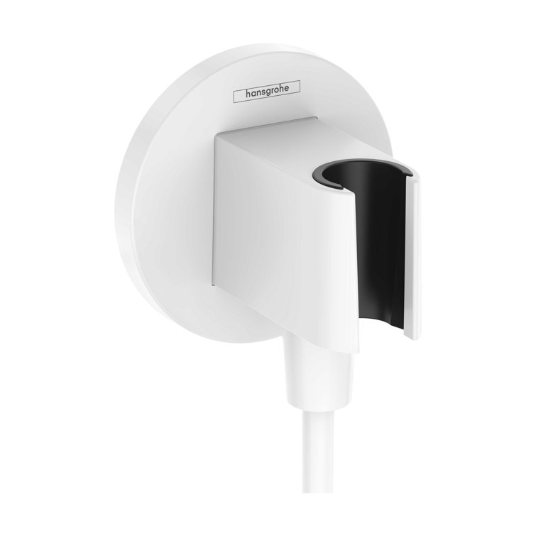 Matte White Wall Outlet with Handshower Holder
