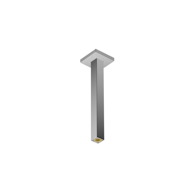 Modern Chrome Wall-Mounted Shower Arm, 12-inch
