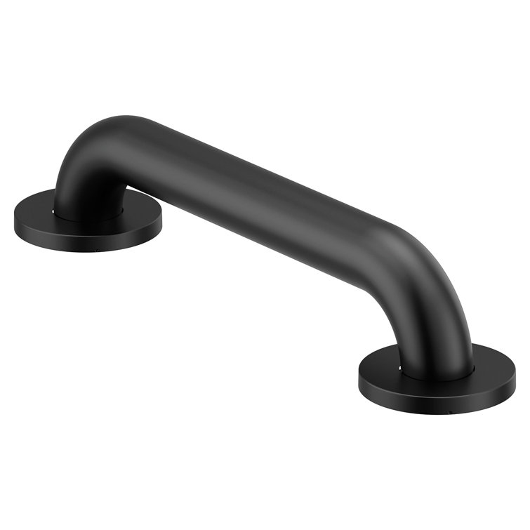 Matte Black 12-Inch Stainless Steel Bathroom Grab Bar