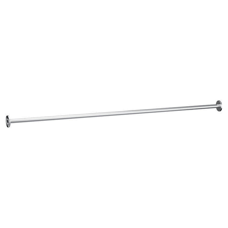 Matte Black 60" Straight Fixed Wall Mounted Shower Rod