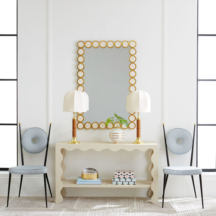 Round White and Gold Porcelain Table Vase