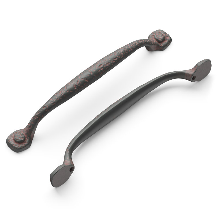 Rustic Iron 12" Matte Black Appliance Pull Handle