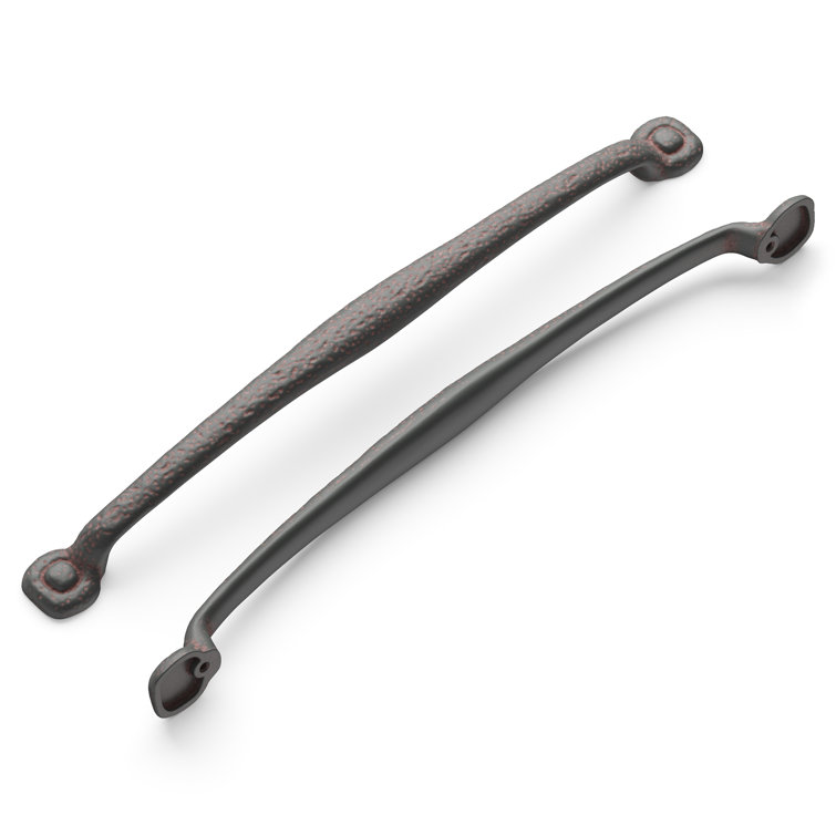 Rustic Iron 12" Matte Black Appliance Pull Handle