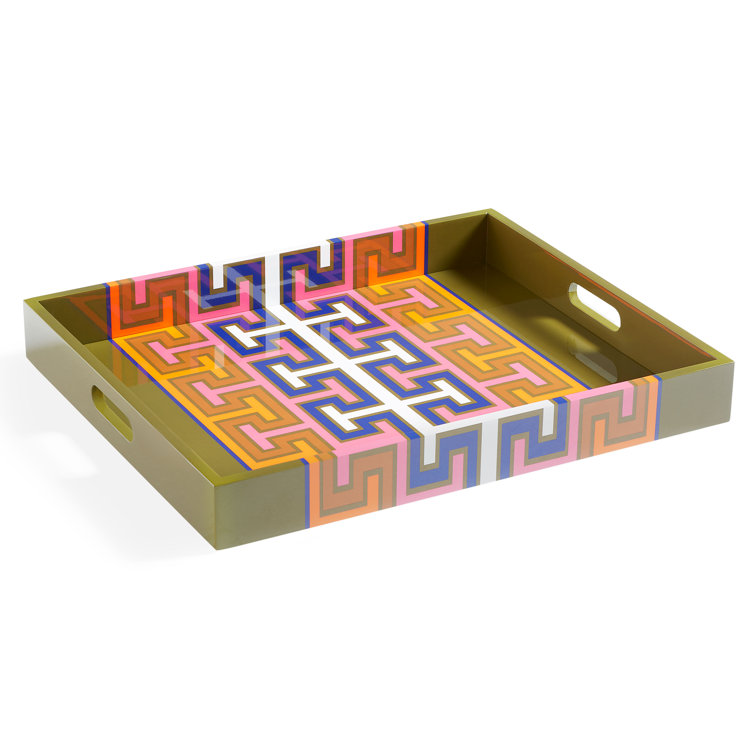 Colorful Rectangular Lacquer Decorative Tray
