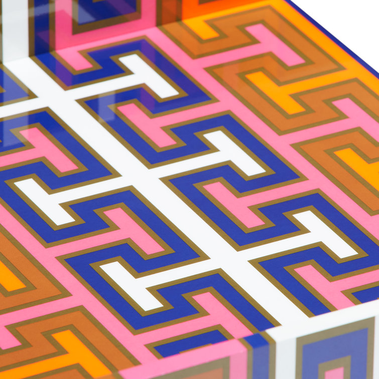 Colorful Rectangular Lacquer Decorative Tray