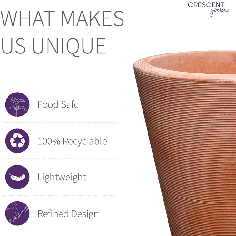 Madison 16" Weathered Terracotta Round Planter