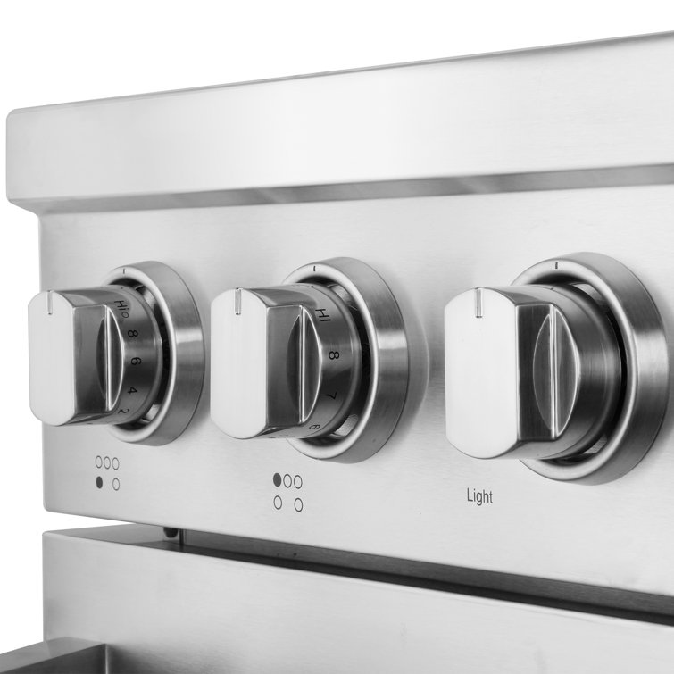 36" Stainless Steel Electric Convection Range with Ceramic Glass Cooktop