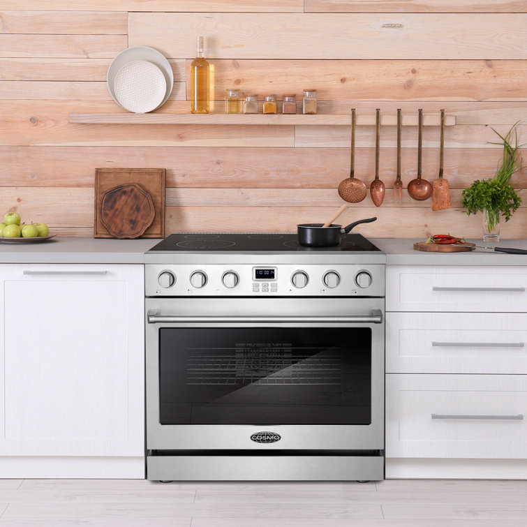 36" Stainless Steel Electric Convection Range with Ceramic Glass Cooktop