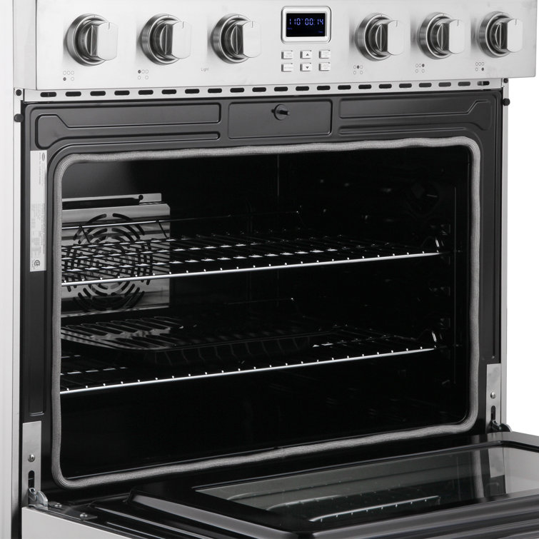 36" Stainless Steel Electric Convection Range with Ceramic Glass Cooktop