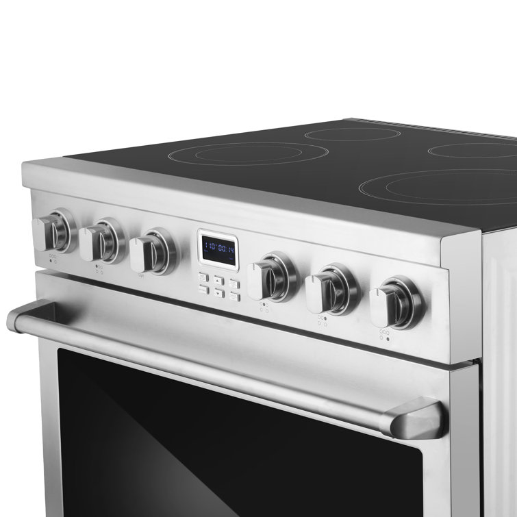 36" Stainless Steel Electric Convection Range with Ceramic Glass Cooktop