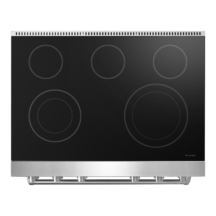 36" Stainless Steel Electric Convection Range with Ceramic Glass Cooktop