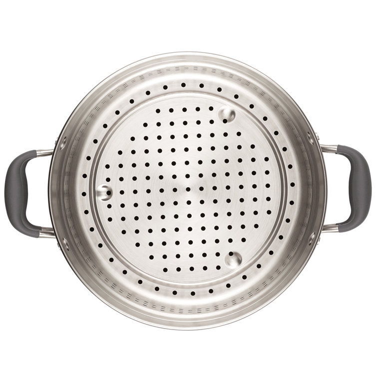 Moonstone Hard-Anodized Nonstick Stockpot with Steamer Insert