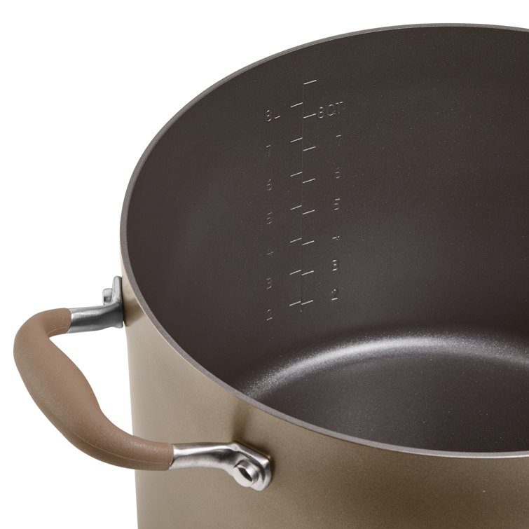 Bronze 10-Quart Hard-Anodized Aluminum Nonstick Stockpot with Lid