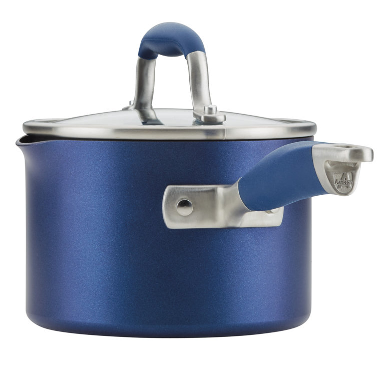Anolon Anolon Advanced Home Hard Anodized Nonstick Saucepan With Straining Lid, 2 Quart