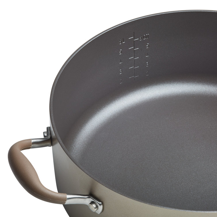 Bronze Hard-Anodized Aluminum 7.5-Quart Nonstick Stockpot with Lid