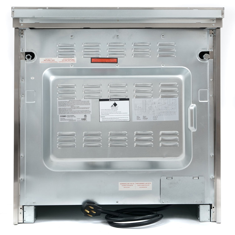 36-Inch Stainless Steel Dual Fuel Convection Range with 5 Burners