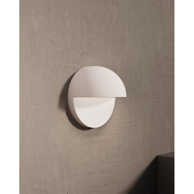 Textured White Aluminum Dimmable LED Wall Sconce