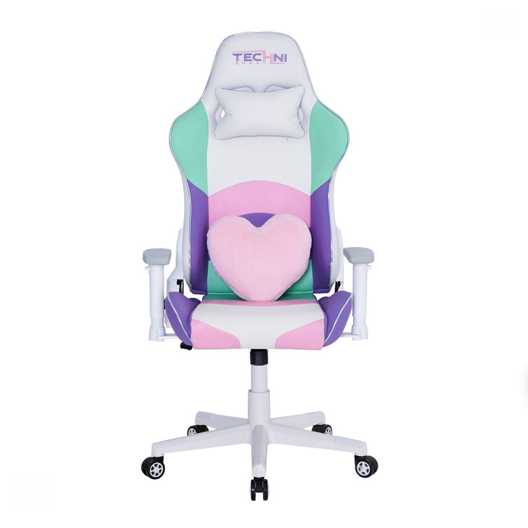Kawaii High-Back Ergonomic Swivel Gaming Chair with Memory Foam