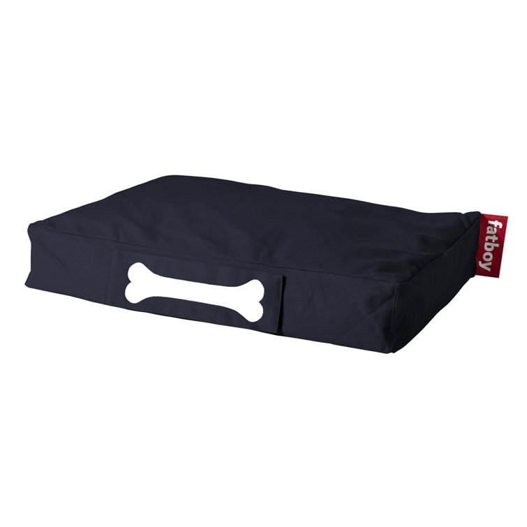 Small Black Stonewashed Chew Resistant Dog Bed